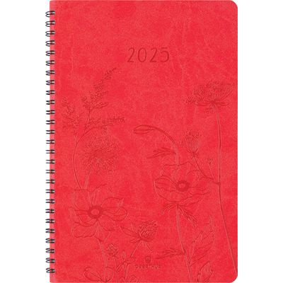 3664447204918-Agenda à spirale Primrose - 1 semaine sur 2 pages - 17 x 24,5 cm - corail - Oberthur--0