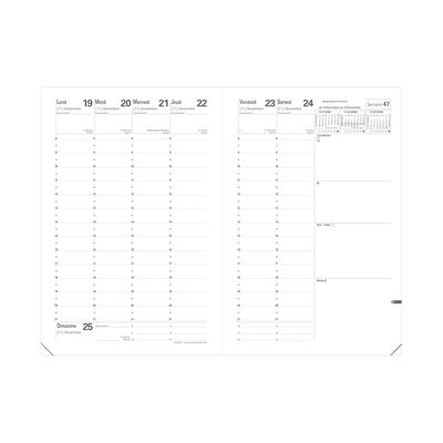 3371010513352-Quo Vadis - Agenda - 2025 - Ministre - Semainier Planning - Français - Club - Bleu - 13 mois de décembre à décembre - 16x24 cm - Papier Clairefontaine blanc - Fabri--1