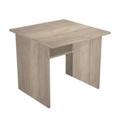 7331920009266-Bureau droit Trend - L80 - Pieds panneaux - plateau imitation chêne canadien--0