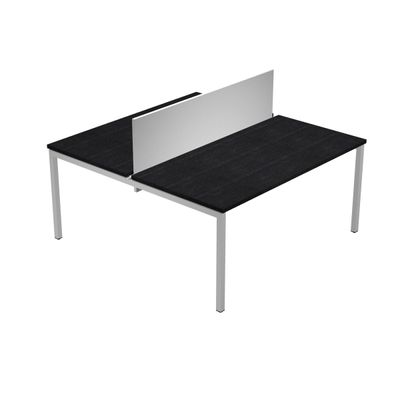0404052254921-Bureau bench Trend - L160 - avec panneau de séparation - plateau imitation frêne noir--0