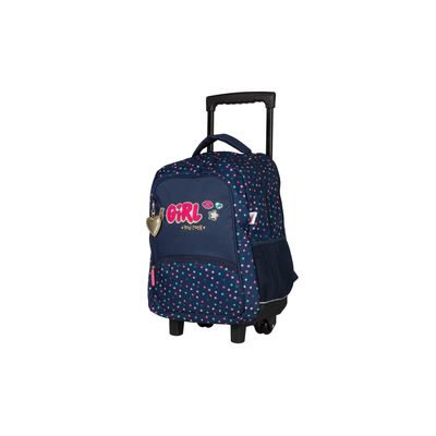 3661507062013-Sac à dos à roulettes KIP YOU ROCK-2 compartiments- marine- Kid'Abord--1