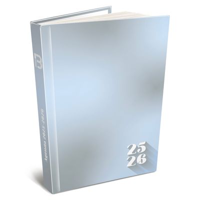 3592930025965-Agenda RDC reliure intégra année scolaire BOUCHUT "Gamme in the air" 12,5 x 17,5 cm coloris gris PEFC--0