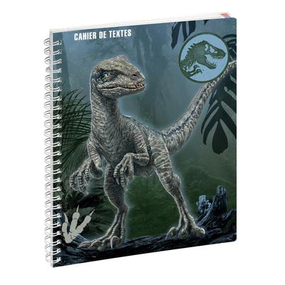 3660942087087-Cahier de textes à spirale Jurassic World - 17 x 22 cm - Raptor - Exacompta--0