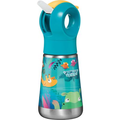 Gourde Licorne Pour Enfants Trixie - 350ml Acier Inoxydable - Design Mrs. Unicorn Blanc - Lave-vaisselle Safe