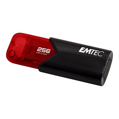 3126170173218-Emtec B110 Click Easy 3.2 - clé USB 3.2 - 256 Go - rouge-Angle droit-0