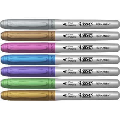 3086123673182-BIC Intensity - Kit de Marqueurs permaments créatifs (7 marqueurs + 6 cartes à personnal-P_405113547_3-2
