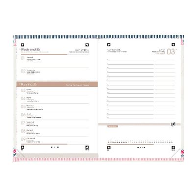 3147280175220-Agenda Oxford Boho Chic - 1 jour par page - 12 x 18 cm - lama - Hamelin-P_405115730_4-3