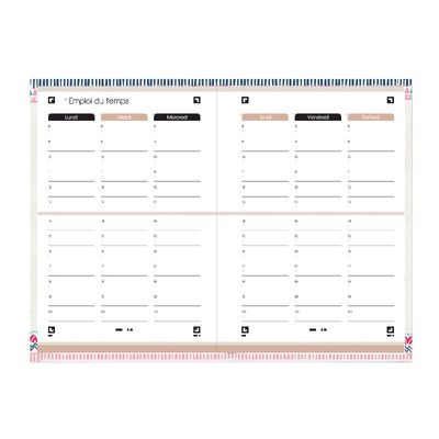3147280175220-Agenda Oxford Boho Chic - 1 jour par page - 12 x 18 cm - lama - Hamelin-P_405115730_5-4