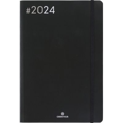 3664447154350-Agenda Flex - 1 semaine sur 2 pages - 17 x 24,5 cm - noir - Oberthur-P_405148927_1-0