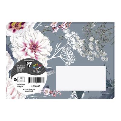 3329680550344-Pollen Botanic Garden Collection - 20 Enveloppes - 114 x 162 mm - bleu foncé-P_405162818_3-0
