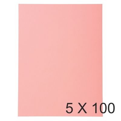 3288584101031-Exacompta Forever - 5 Paquets de 100 Chemises - 220 gr - rose--0
