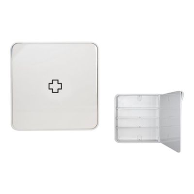 3660141947854-Armoire à pharmacie MultiBox - 32 x 32 x 7 cm - 4 étagères - blanc-Multi-angle-1