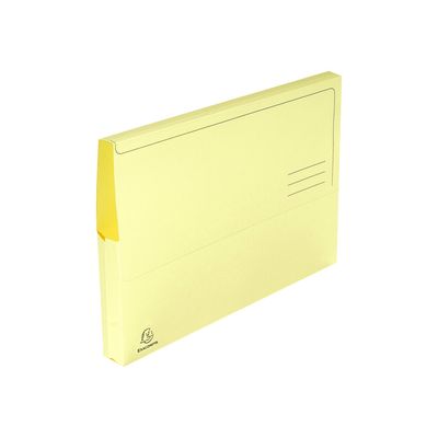 3130632479794-Exacompta Super 210 - 18 Paquets de 10 Chemises poche - jaune canari-Angle gauche-2