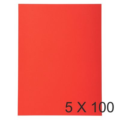 3288584201120-Exacompta Forever - 5 Paquets de 100 Chemises - 170 gr - rouge--0