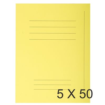 3288584351054-Exacompta Forever - 5 Paquets de 50 Chemises imprimées - 220 gr - jaune--0