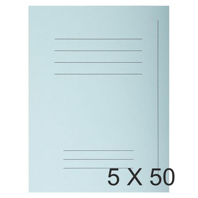 3288584351061-Exacompta Forever - 5 Paquets de 50 Chemises imprimées - 220 gr - bleu clair--0