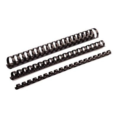 077511534577-Fellowes - 100 anneaux de reliure en plastique - 8 mm - jusqu'à 40 feuilles - noir-Avant-0