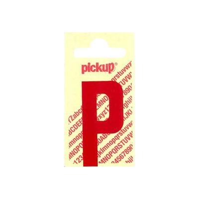 8711234223159-Pickup - Étiquette autocollante - 90 mm - Lettre P - rouge brillant-Avant-1