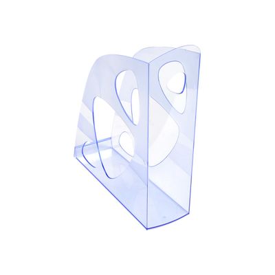 9002493014947-Exacompta Ecomag Linicolor - 10 Porte-revues bleu glacé translucide-Angle gauche-1