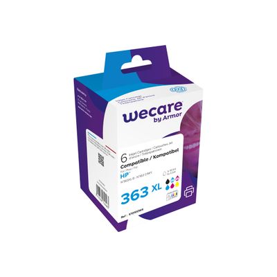 3112539746483-Cartouche compatible HP 363XL/363 - pack de 6 - noir , cyan, magenta, jaune, photo cyan, ph-Angle gauche-0