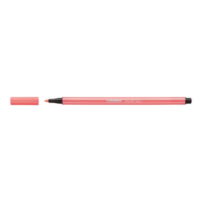 4006381121088-STABILO Pen 68 - Feutre pointe moyenne - rouge fluo-Angle gauche-2