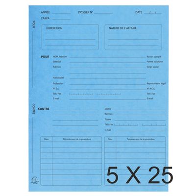 3130634451026-Exacompta - 5 Paquets de 25 Dossiers de procédure - turquoise--0