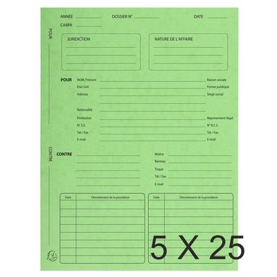 3130634451033-Exacompta - 5 Paquets de 25 Dossiers de procédure - vert tilleul--0