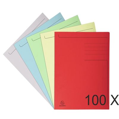 3130636448000-Exacompta Forever - 100 Chemises imprimées - 280 gr - couleurs assorties--0