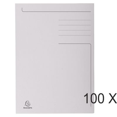 3130635448193-Exacompta Forever - 100 Chemises imprimées - 280 gr - gris--0