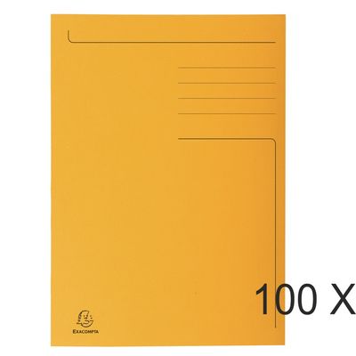 3130636449090-Exacompta Forever - 100 Chemises imprimées format folio - 280 gr - orange--0