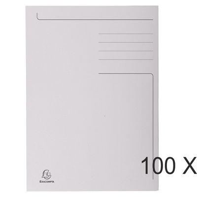 3130635449190-Exacompta Forever - 100 Chemises imprimées format folio - 280 gr - gris--0