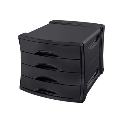 4049793022697-Esselte Vivida - Module de classement 4 tiroirs - noir-Angle droit-0