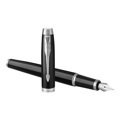 3501179316444-Parker IM - Stylo plume noir CT - pointe fine-Angle droit-3