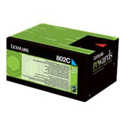 734646475556-Lexmark 802C- cyan - cartouche laser d'origine-Angle droit-2