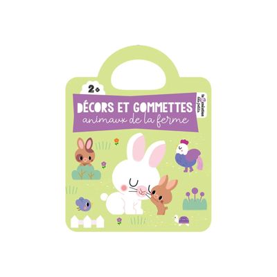 9782017160861-Décors et gommettes - animaux de la ferme - Livre d'activités-Avant-0