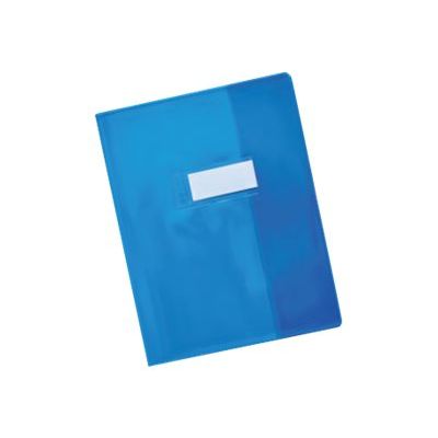 2012346002554-Oxford - Protège cahier sans rabat - 24 x 32 cm - Cristal Luxe - bleu-Angle gauche-0