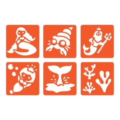 3471052259741-Graine Creative - Lot de 6 pochoirs - sirène-Avant-0