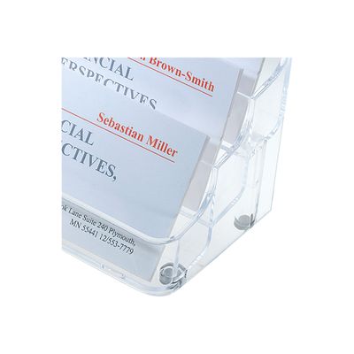 4004360961335-Sigel - Porte-carte de visites transparent - 3 compartiments - 94 x 85 mm - pour 210 cartes-Gros plan-1