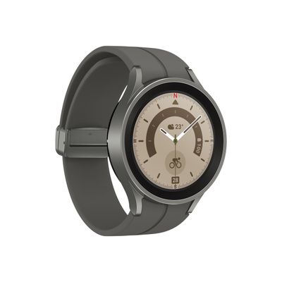 8806094512410-Samsung Galaxy Watch5 Pro - montre connectée - 45mm - 16 Go - gris titane-Angle gauche-3