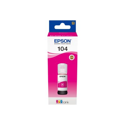 8715946655826-Epson EcoTank 104 - magenta - réservoir d'encre original-Avant-0
