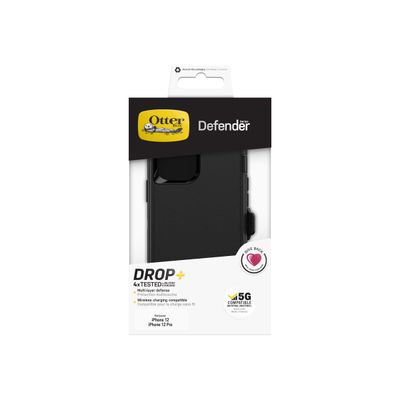 0840104215685-OtterBox Defender Series - coque de protection pour iPhone 12, 12Pro - noir-Avant-11