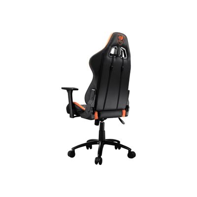 4715302442972-Fauteuil gamer Armor Pro - accoudoirs réglables - noir et orange-Arrière-5