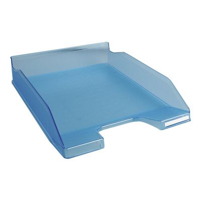 9002493013087-Exacompta COMBO - 6 Corbeilles à courrier turquoise glacé translucide-Angle gauche-1