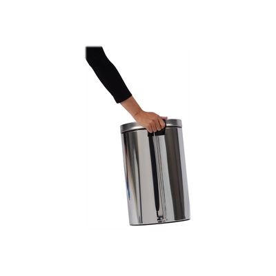 3019920903602-Rossignol SANELIA - Poubelle à pédale - 20 L - acier inoxydable-Arrière-4
