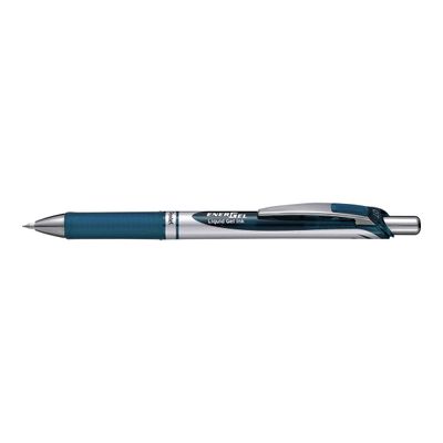 0884851025401-Pentel Energel - Roller rétractable - 0,7 mm - bleu nuit-Angle gauche-0