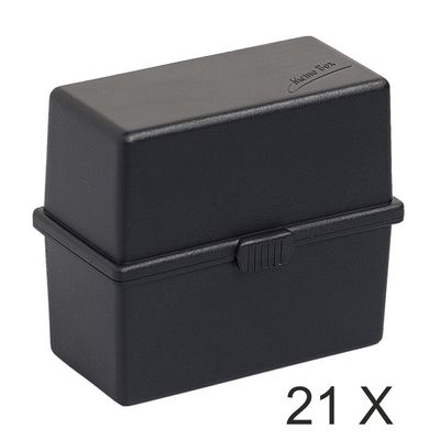 9002493041776-Exacompta Memo-Box - 21 Boîtes à fiches - A8 - pour 100 cartes - noir--0