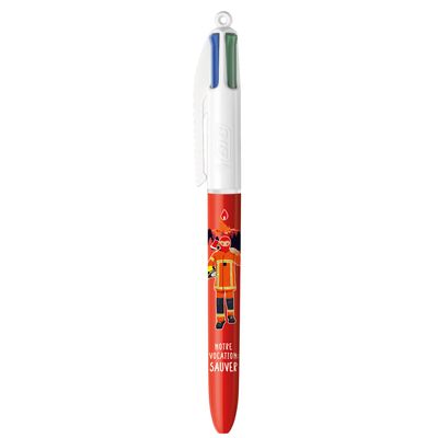 3086123689923-BIC 4 Couleurs Pompiers - Stylo à bille 4 couleurs - 1 mm - différents modèles disponibles--3