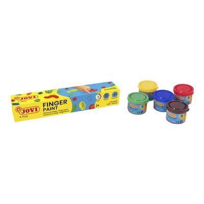 8412027028950-JOVI - Jeu de peinture pour doigts - 5 parties - 5 couleurs assorties - 35 ml-P_511605_7-0