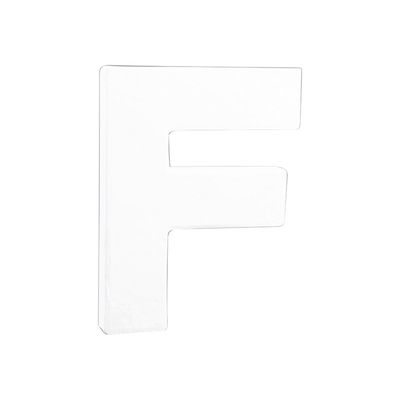 3609510007355-Décopatch - Lettre de décoration - F - petit - 12 cm - blanc - papier mâché-Avant-0