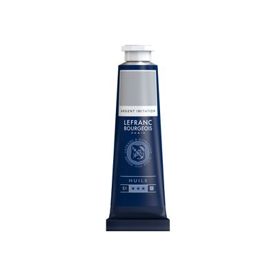 3013648100480-Lefranc Bourgeois - Peinture à l'huile - argentée - 40 ml-Avant-0